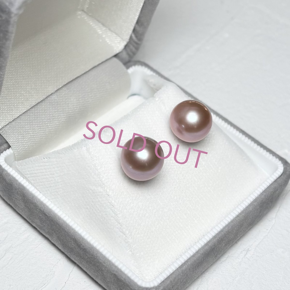 画像3: 淡水真珠 パールピアス 10-11mm ピンクパープル オフラウンド PT900 (3)