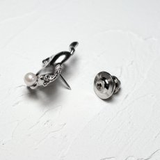 画像5: アコヤ真珠 ピンブローチ 馬モチーフ 4.5-5ｍｍ ホワイト ラウンド ブラス　　　 (5)