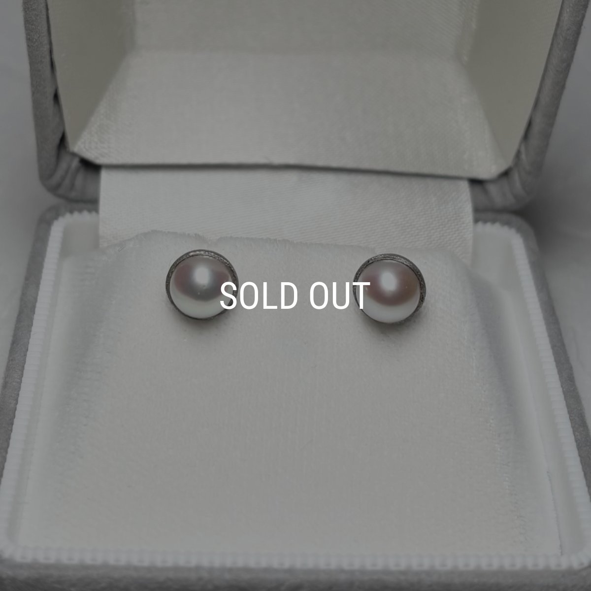 【1点物】アコヤ真珠 パールピアス 6.5-7ｍｍ ホワイト ラウンド K18WG　