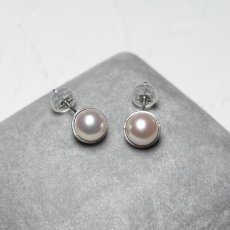 【1点物】アコヤ真珠 パールピアス 6.5-7ｍｍ ホワイト ラウンド K18WG　