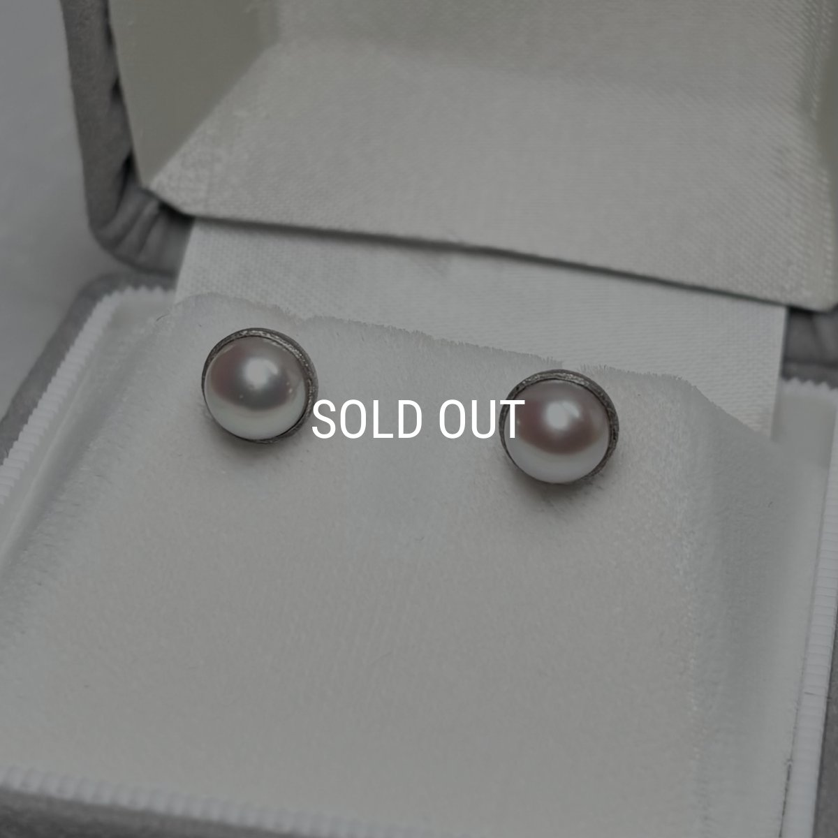 【1点物】アコヤ真珠 パールピアス 6.5-7ｍｍ ホワイト ラウンド K18WG　