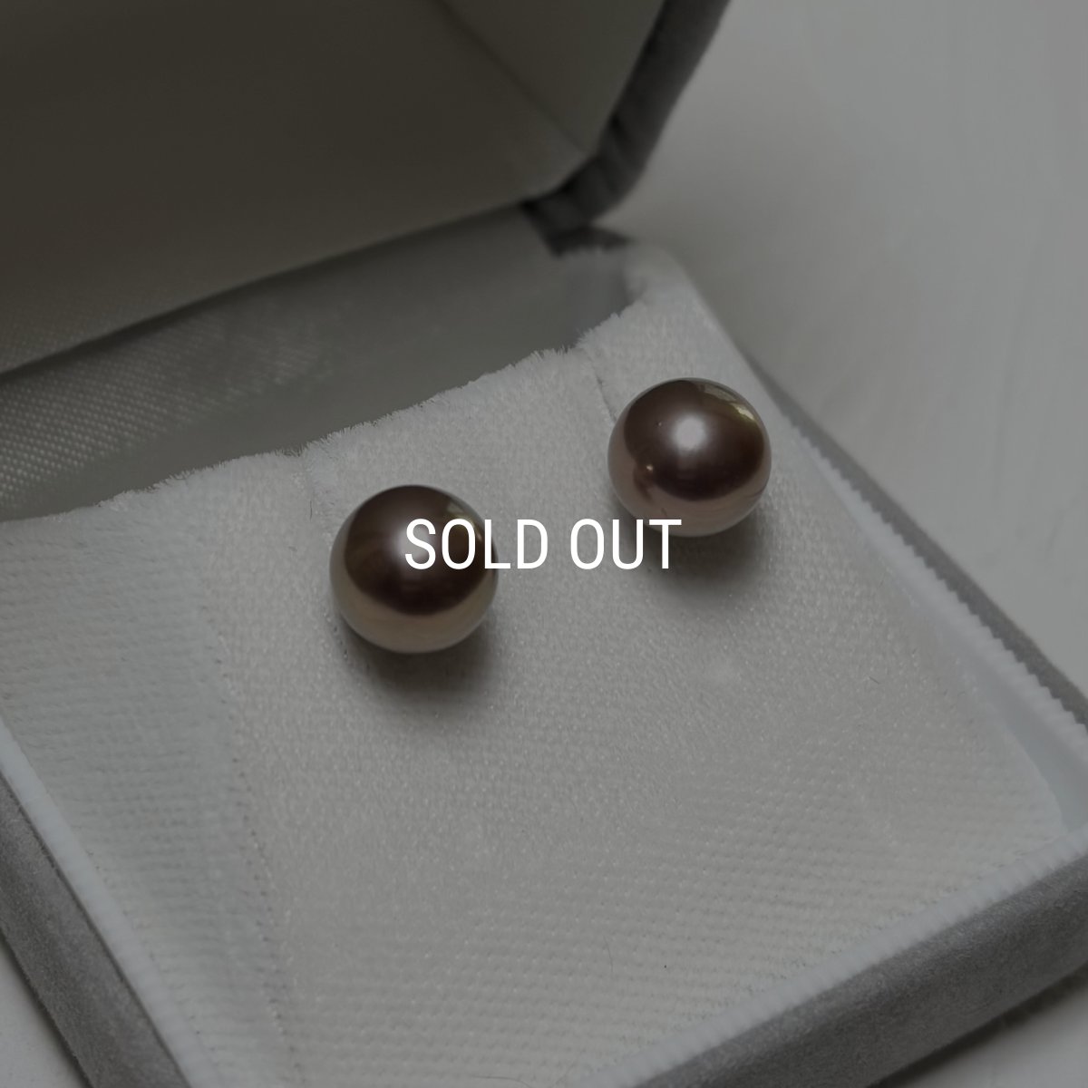 画像3: 淡水真珠 パールピアス 8.5-9mm  グレーパープル オフラウンド PT900 (3)