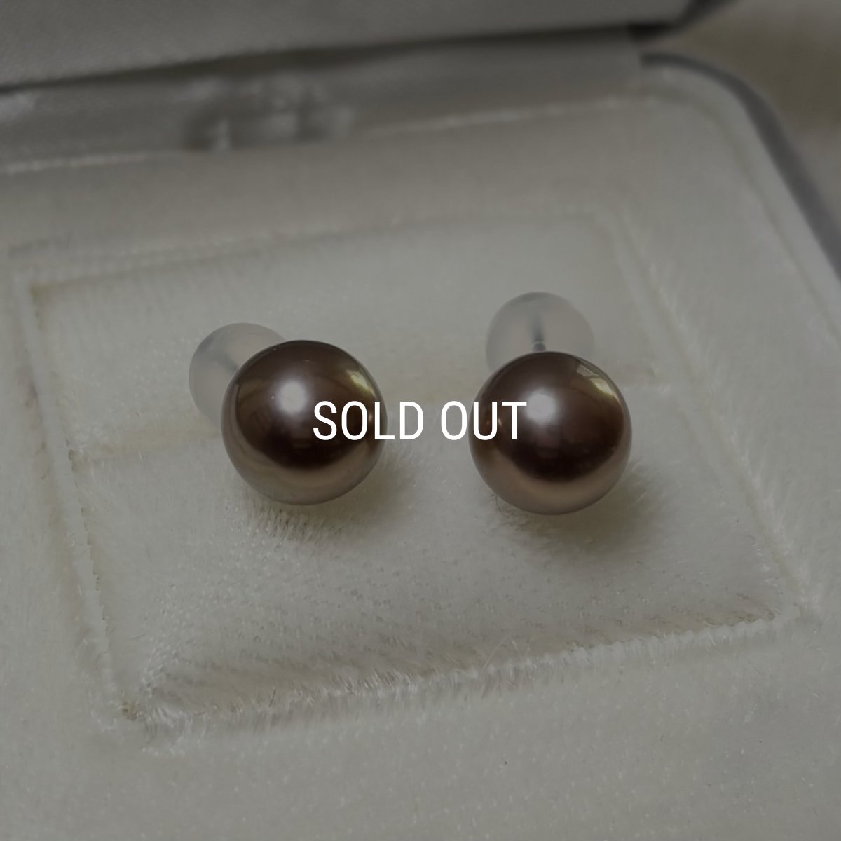 画像4: 淡水真珠 パールピアス 8.5-9mm  グレーパープル オフラウンド PT900 (4)