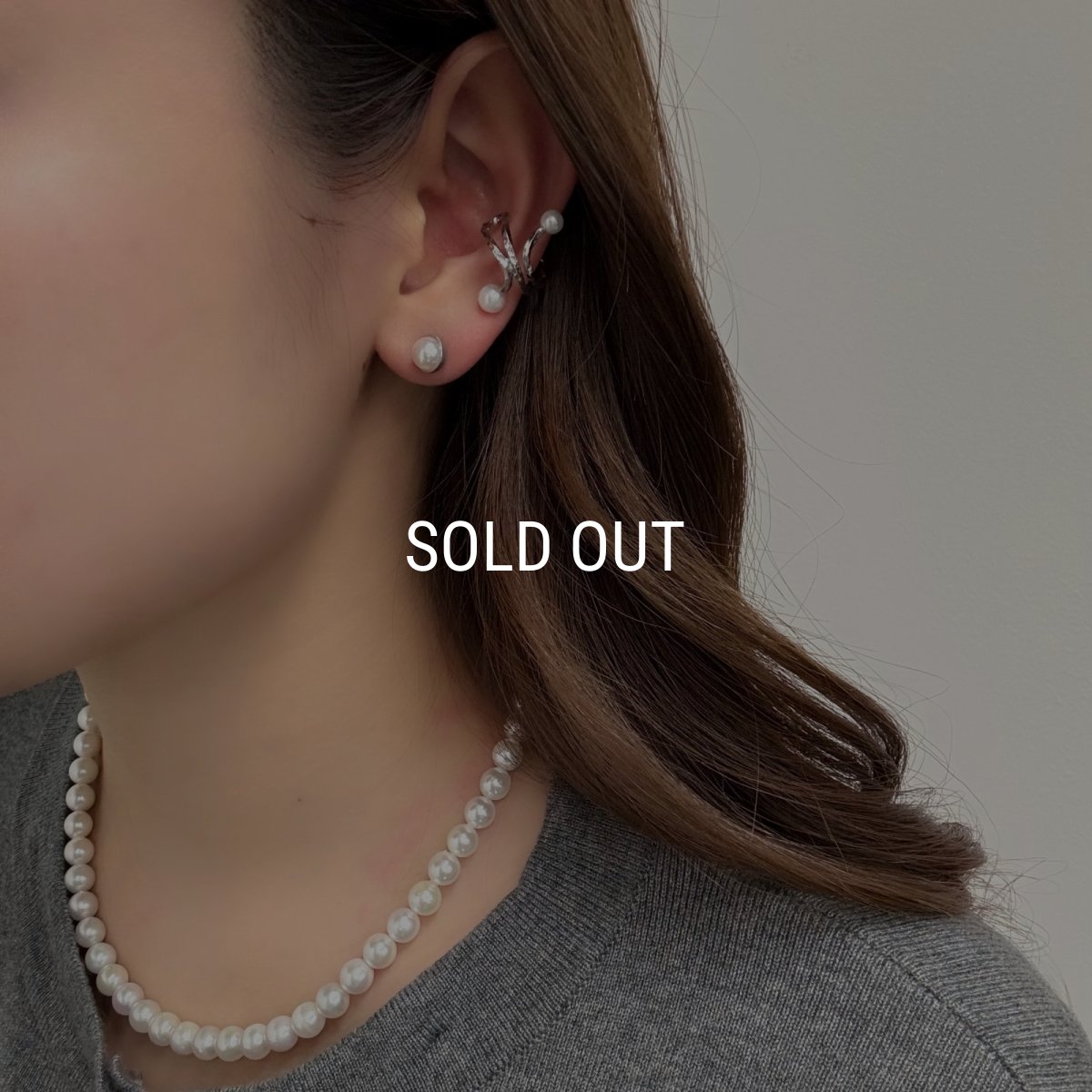 画像6: 【1点物】アコヤ真珠 パールピアス 6.5-7ｍｍ ホワイト ラウンド K18WG　 (6)