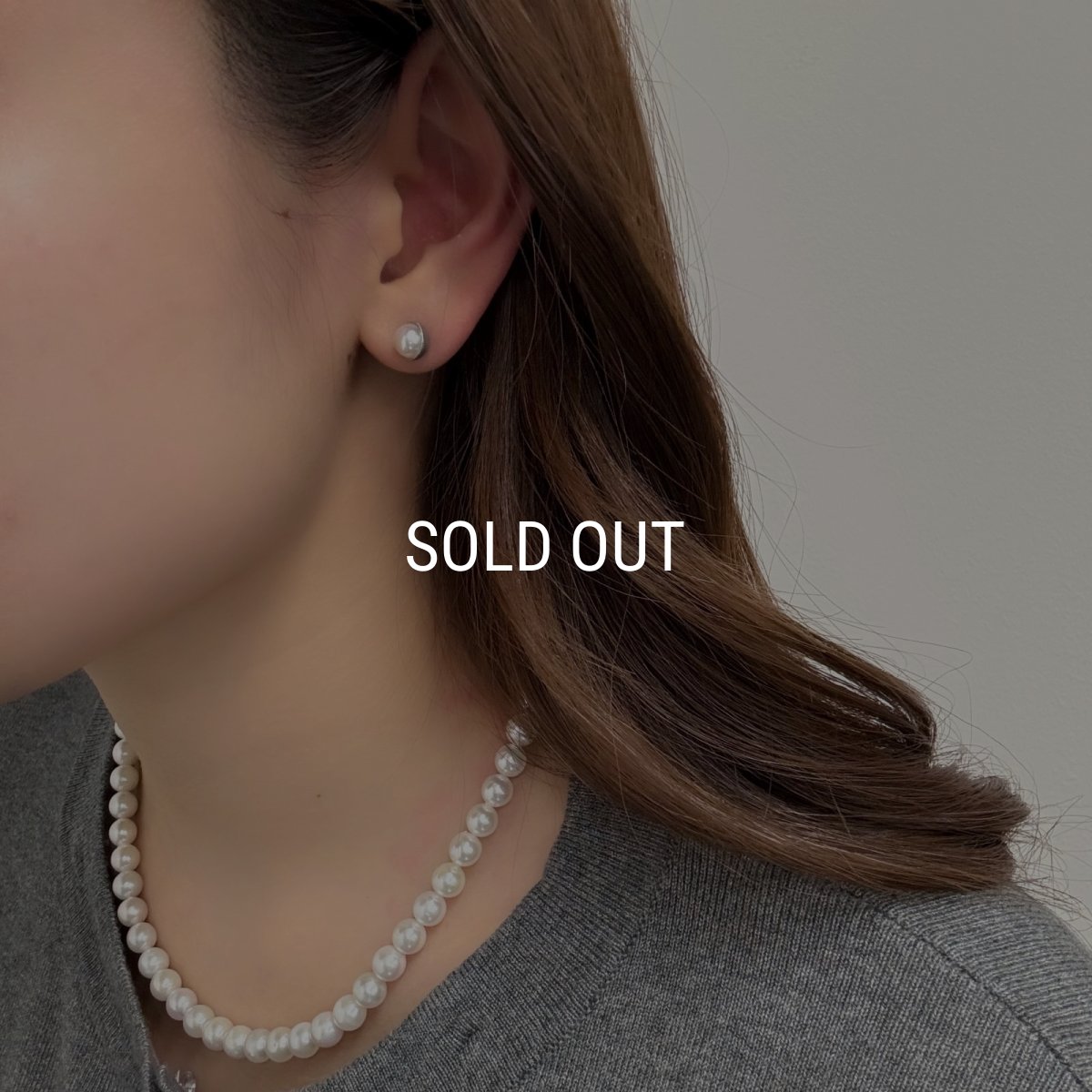 画像5: 【1点物】アコヤ真珠 パールピアス 6.5-7ｍｍ ホワイト ラウンド K18WG　 (5)