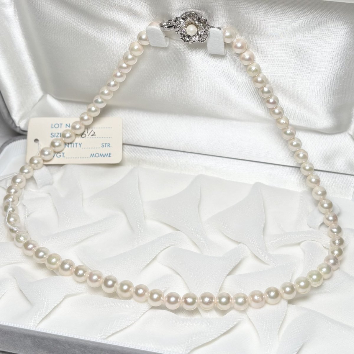 画像2: アコヤ真珠 パールネックレス ホワイト 6-6.5mm ラウンド 約42cｍ GIA宝石鑑定士保証書付き (2)
