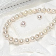 画像4: アコヤ真珠 パールネックレスセット(イヤリング/ピアス) 6-6.5mm ホワイト 45cm SV750 PT900 GIA宝石鑑定士保証書 パールクロス付　 (4)