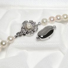 アコヤ真珠 パールネックレスセット(イヤリング/ピアス)  7-7.5mm ホワイト 45cm