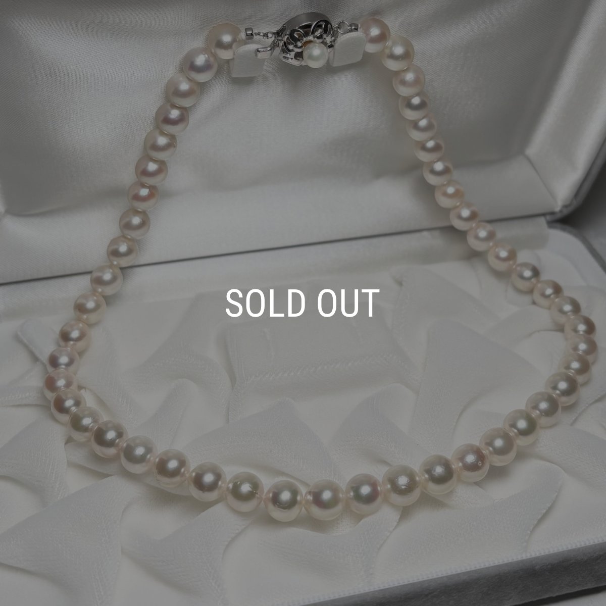 アコヤ真珠 パールネックレス 8-8.5mm ホワイト ラウンド 42cm GIA宝石鑑定士保証書