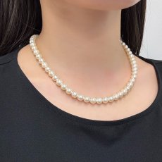 画像5: アコヤ真珠 パールネックレスセット(イヤリング/ピアス)  7.0-7.5mm ホワイト 42cm SV750 PT900 GIA宝石鑑定士保証書 パールクロス付　 (5)