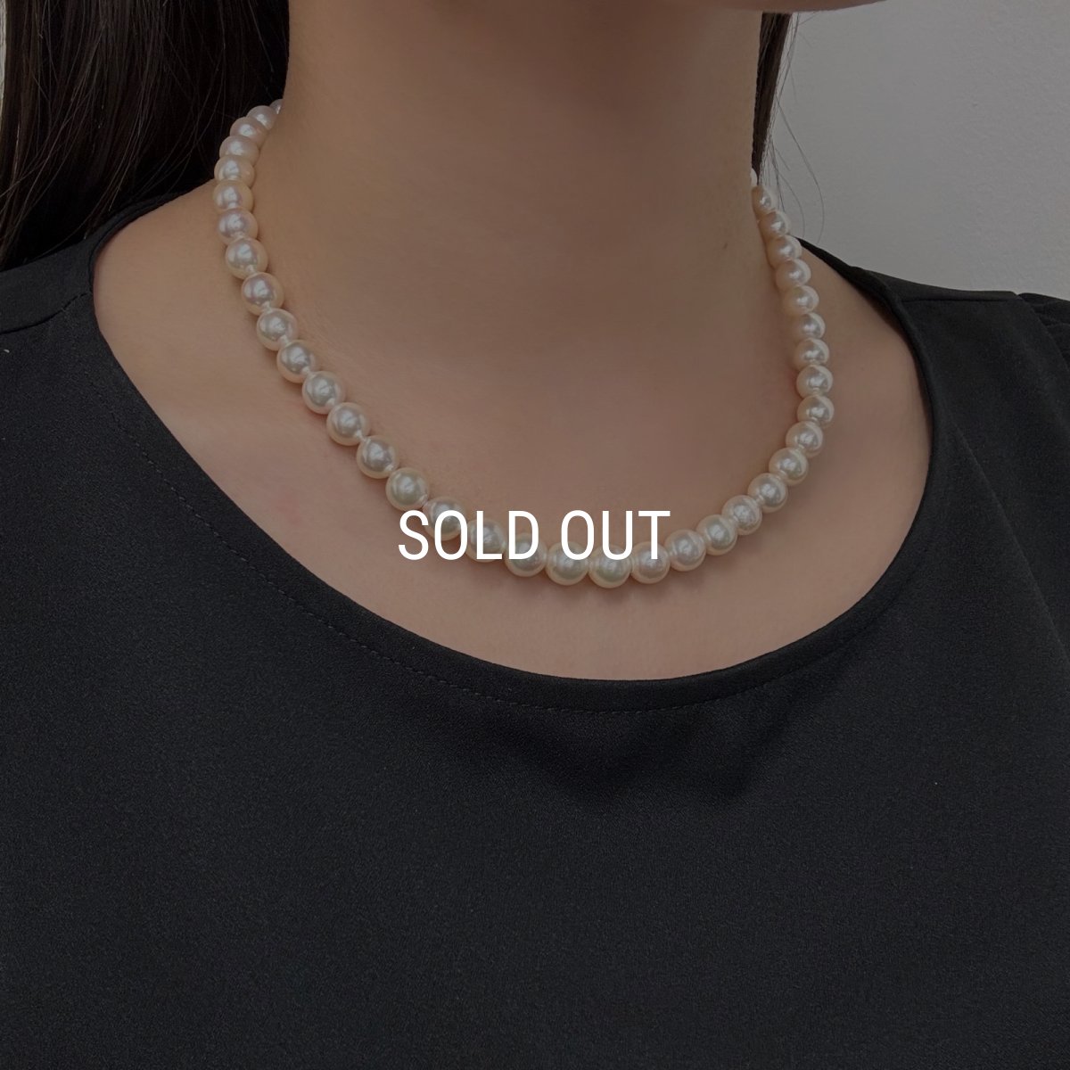 画像7: アコヤ真珠 パールネックレス 8-8.5mm ホワイト ラウンド 42cm GIA宝石鑑定士保証書 (7)