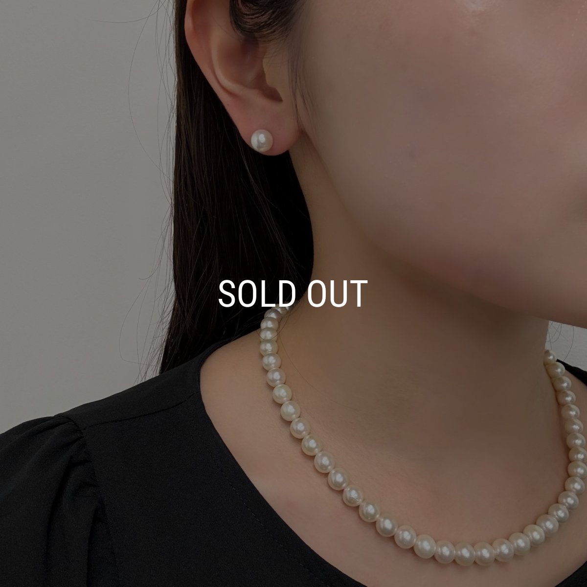 アコヤ真珠 パールネックレスセット(ピアス/イヤリング) 7.5-8.0mm ホワイト 42cｍ 