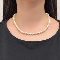 画像6: アコヤ真珠 パールネックレスセット(イヤリング/ピアス)  7.0-7.5mm ホワイト 42cm SV750 PT900 GIA宝石鑑定士保証書 パールクロス付　 (6)