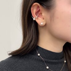 アコヤ真珠 パールイヤーカフ 4.5-5.0mm ホワイト  ラウンド シルバー製 SV925 片耳  