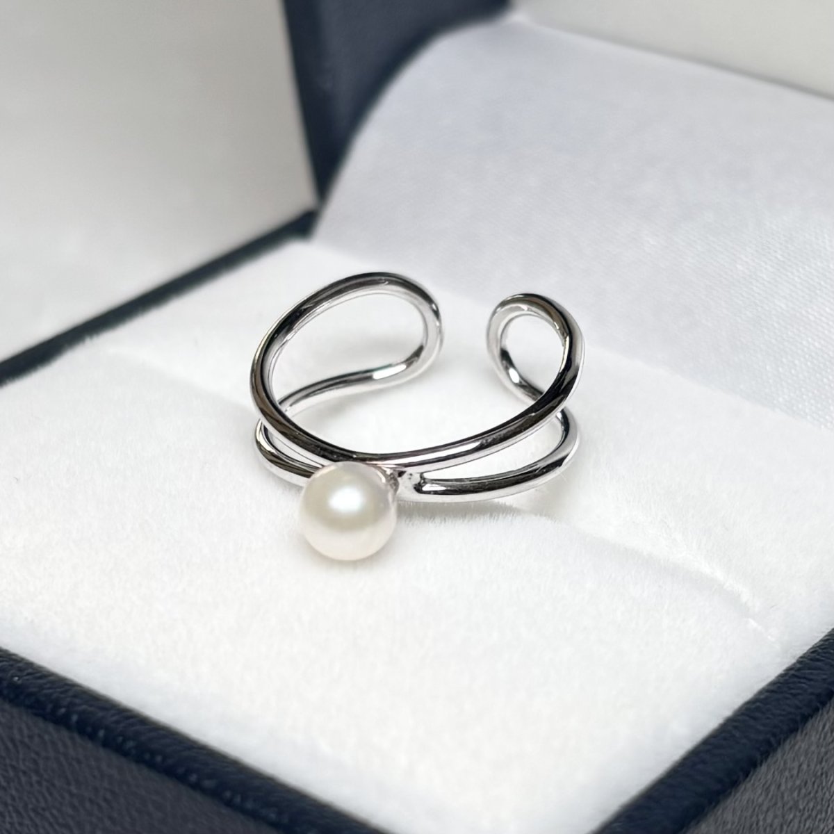 アコヤ真珠 パールイヤーカフ 4.5-5.0mm ホワイト  ラウンド シルバー製 SV925 片耳  