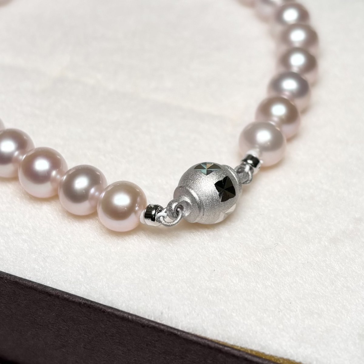 淡水真珠 パールブレスレット 6-7ｍｍ ナチュラルピンク ポテト ブラス マグネットクラスプ 18cm　淡水真珠 パールブレスレット 6-7ｍｍ ナチュラルピンク ポテト ブラス マグネットクラスプ 18cm　