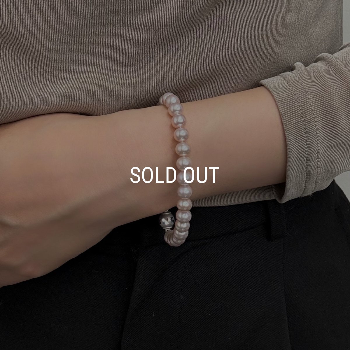 淡水真珠 パールブレスレット 6-7ｍｍ ナチュラルピンク ポテト ブラス マグネットクラスプ 18cm　