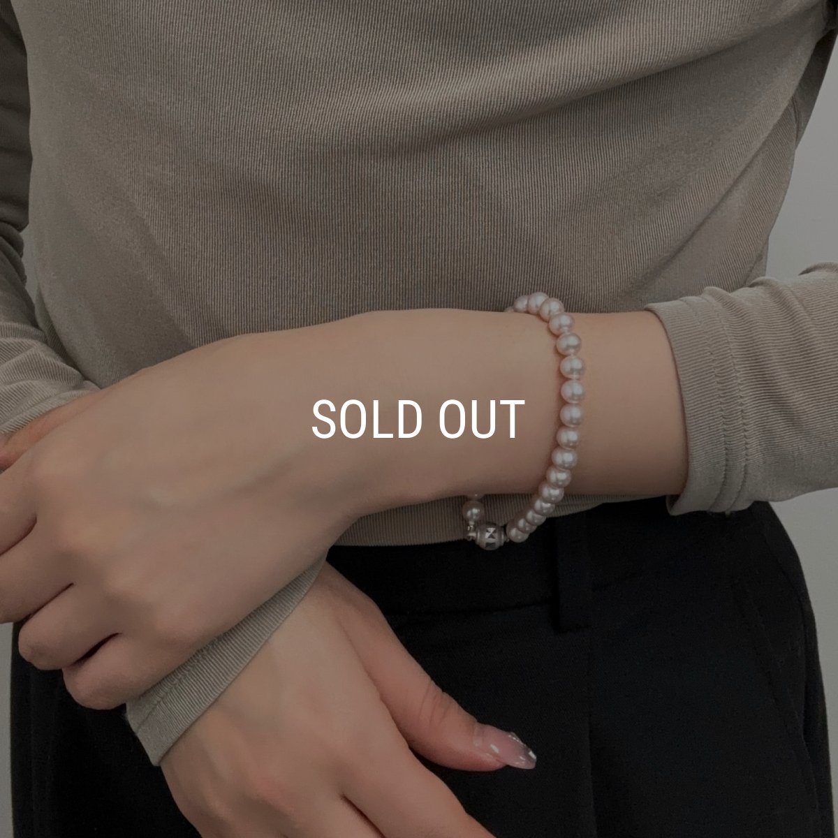 淡水真珠 パールブレスレット 6-7ｍｍ ナチュラルピンク ポテト ブラス マグネットクラスプ 18cm　