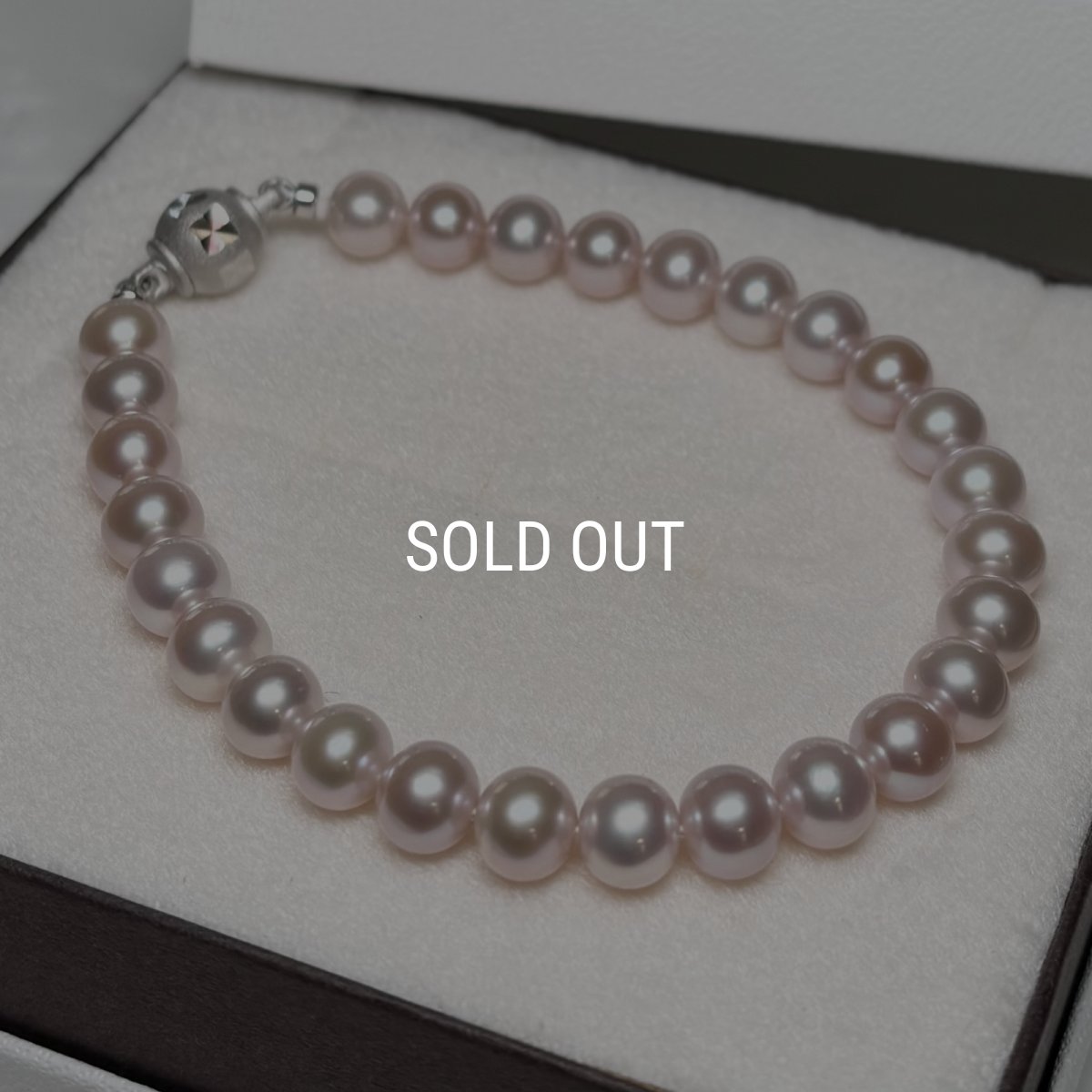 淡水真珠 パールブレスレット 6-7ｍｍ ナチュラルピンク ポテト ブラス マグネットクラスプ 18cm　