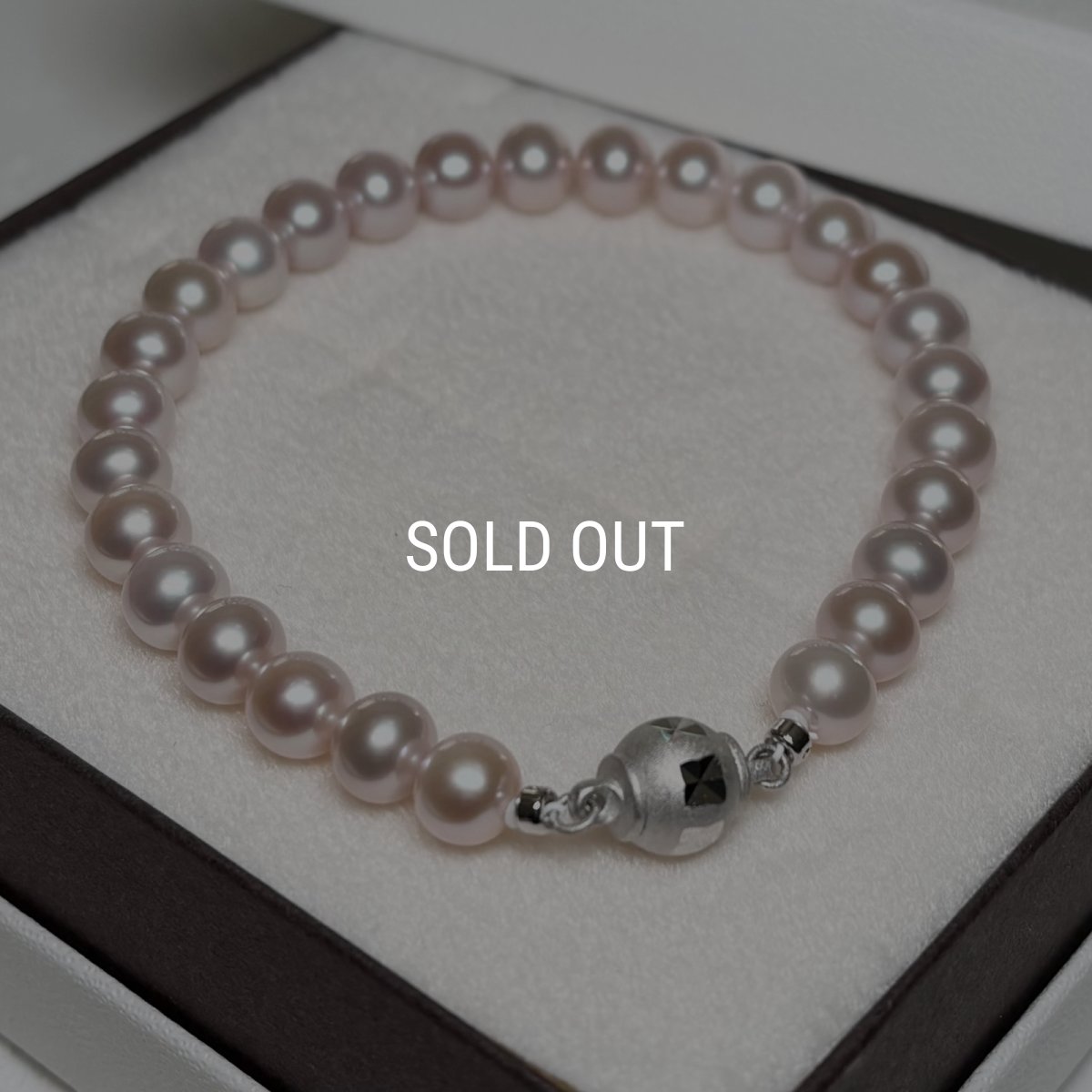 淡水真珠 パールブレスレット 6-7ｍｍ ナチュラルピンク ポテト ブラス マグネットクラスプ 18cm　