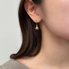 画像5: 黒蝶真珠 ショコラブラウンパールピアス 9mm バロック ショコラブラウン 調色  K10YG フックピアス GIA宝石鑑定士保証書付き  (5)