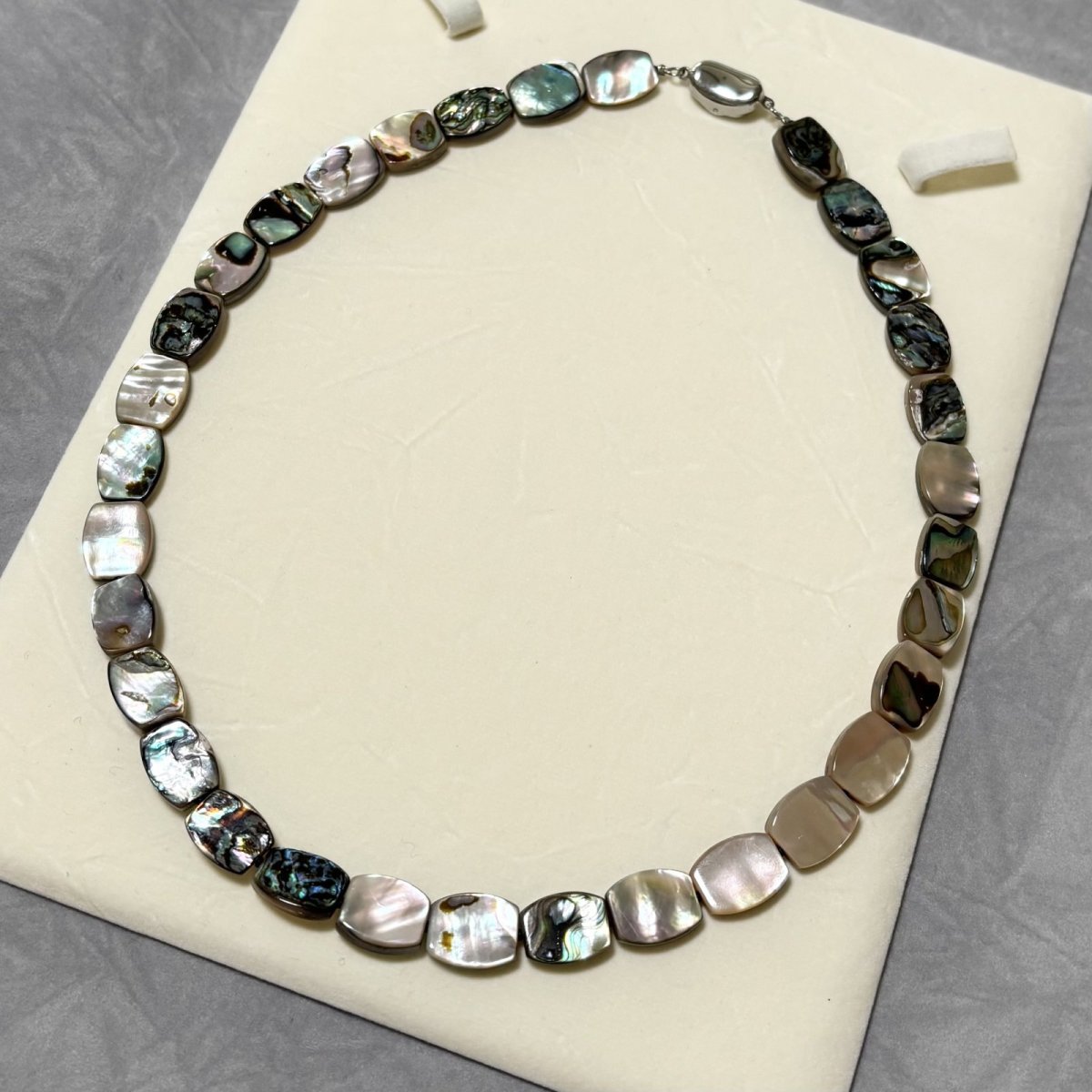 アバロンシェルネックレス 10-14mm 316Lサージカルステンレス