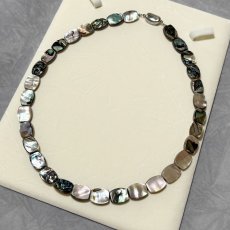 アバロンシェルネックレス 10-14mm 316Lサージカルステンレス