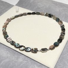 アバロンシェルネックレス 10-14mm 316Lサージカルステンレス