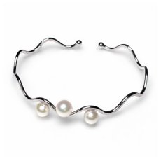 画像1: アコヤ真珠 パールバングル (1)