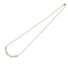  淡水真珠 パールペンダント 2.5-3mm マルチカラー ポテト型 K10YG スマイルネックレス