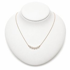 画像2: 再入荷 アコヤ真珠 パールペンダント 4-4.5ｍｍ ホワイト ラウンド K10YG 42.5cm (2)
