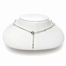 画像3: アコヤ真珠 ステーションネックレス 6-6.5ｍｍ ホワイト ラウンド シルバー製 40cm＋5cm  (3)