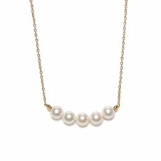 画像1: 再入荷 アコヤ真珠 パールペンダント 4-4.5ｍｍ ホワイト ラウンド K10YG 42.5cm (1)