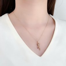画像3: シードパール ペンダントトップ 鍵モチーフ ケシ ホワイト ルビー ダイヤモンド K10YG 1点物 (3)