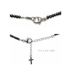 画像10: メンズパール 淡水真珠 ベビーパールネックレス 2.5-3mm ブラック 45cm 50cm 男性向け (10)