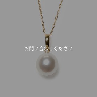 アコヤ真珠 一粒パールペンダント 7-7.5mm ホワイト ラウンド K18YG