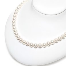 画像4: アコヤ真珠 パールネックレスセット(イヤリング/ピアス)  7-7.5mm ホワイト 42cm SV750 PT900 GIA宝石鑑定士保証書 パールクロス付　 (4)