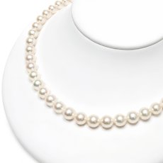 アコヤ真珠 パールネックレスセット(イヤリング/ピアス)  7-7.5mm ホワイト 42cm