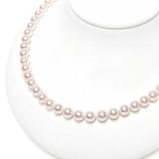アコヤ真珠 パールネックレスセット(イヤリング/ピアス) 6.5-7mm ホワイト 42cm SV750 PT900 GIA宝石鑑定士保証書 パールクロス付　