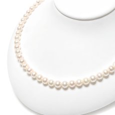 画像4: アコヤ真珠 パールネックレスセット(イヤリング/ピアス) 6-6.5mm ホワイト 45cm SV750 PT900 GIA宝石鑑定士保証書 パールクロス付　 (4)