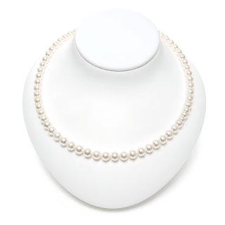 ランク上 アコヤ真珠 パールネックレス 9-9.5mm ホワイトピンク系 GIA