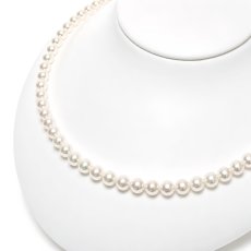 画像3: アコヤ真珠 パールネックレス 6-6.5mm ホワイト ラウンド 約42cm GIA宝石鑑定士保証書 パールクロスつき 1点物 (3)