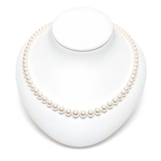 ランク上 アコヤ真珠 パールネックレス 9-9.5mm ホワイトピンク系 GIA