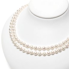 アコヤ真珠 ベビーパールロングネックレス 5-5.5mm バロック ホワイト 80cm GIA宝石鑑定士保証書つき
