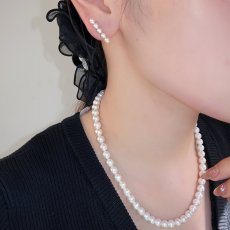 画像3: アコヤ真珠 5連パールピアス 3.5-4ｍｍ ホワイト ラウンド  K18YG (3)