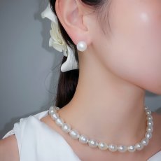画像5: 1点物 白蝶真珠 パールピアス 11mm ホワイト ラウンド K14WG 直結ピアス スタッドピアス GIA宝石鑑定士保証書付き (5)