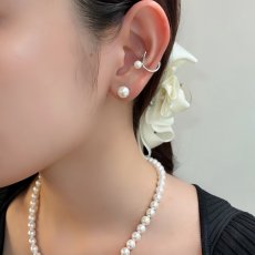 画像2: アコヤ真珠 パールイヤーカフ  (2)