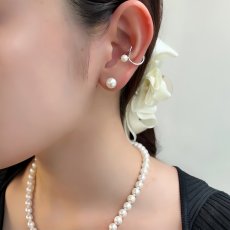 アコヤ真珠 パールイヤーカフ 5-5.5mm ハートモチーフ ホワイト ラウンド SV製 