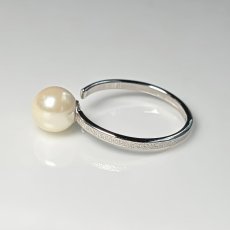 アコヤ真珠 パールリング 7-7.5mm ホワイト ラウンド SV製 約11号 