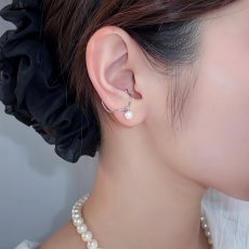 アコヤ真珠 パールイヤーカフ 4.5-5mm ホワイト ラウンド シルバー製 SV925 